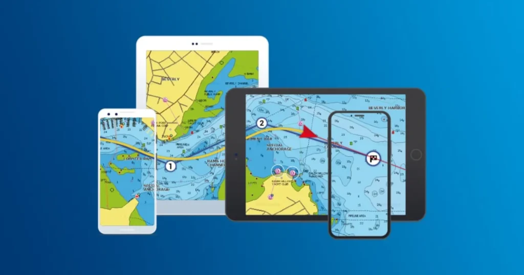 How do marine navigation apps help track tides and currents